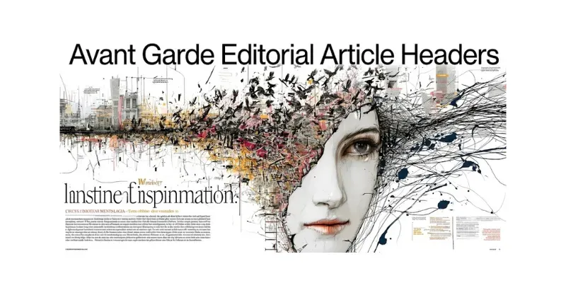 Avant Garde Editorial Article Headers generated by undefined