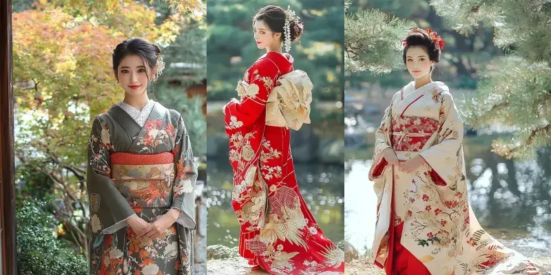 Japanese Beautiful Kimono Designs generated by undefined