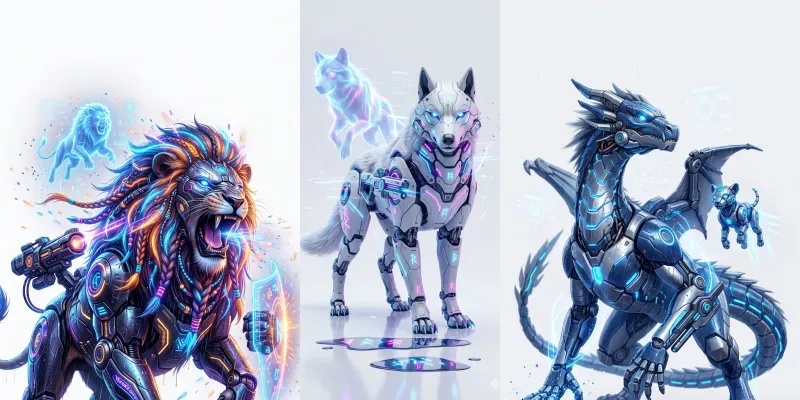 Cyberpunk Fantasy Beasts generated by undefined