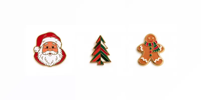 Enamel Pin Christmas Stickers