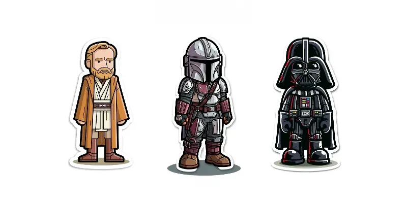 Star Wars Bold Sticker Art generated by undefined