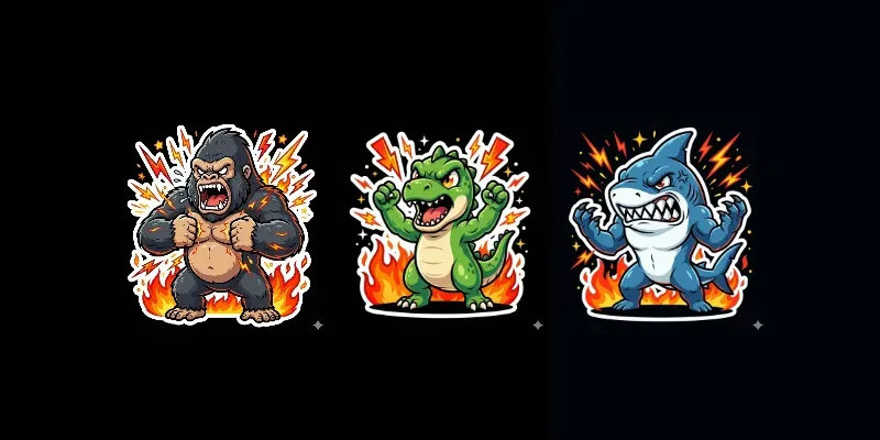 Fierce Cartoon Stickers generated by undefined