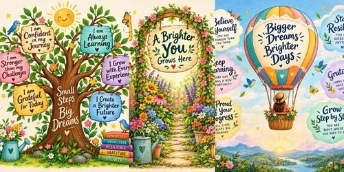 Whimsical Growth Mindset Art generated by chatgpt-image
