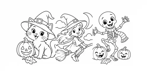 Halloween Coloring Book Pages generated by chatgpt-image