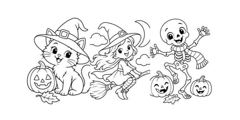 Halloween Coloring Book Pages