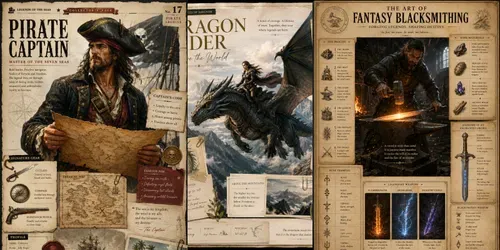 Vintage Scrapbook Infographic Creators generated by chatgpt-image