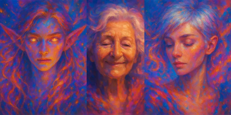 Color Bloom Portraits generated by undefined