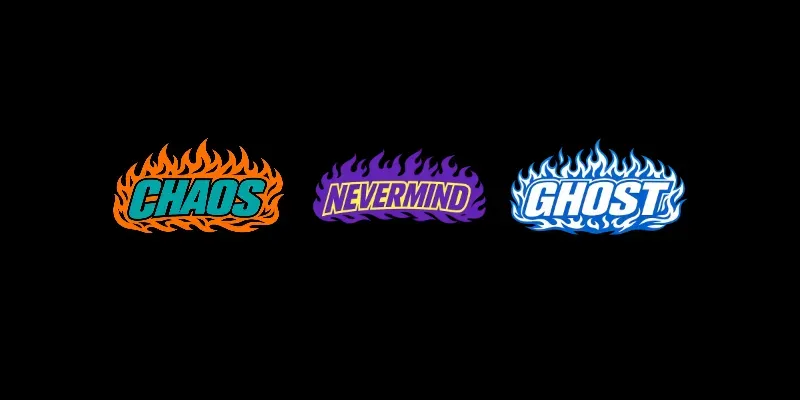Cartoon Style Flames Texts For T Shirts generated by undefined