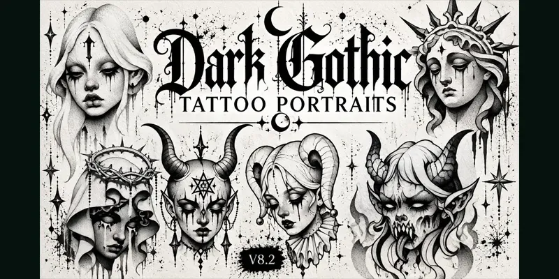 Dark Gothic Tattoo Portraits