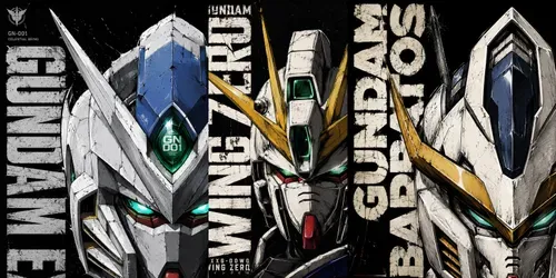 Gundam Face Posters generated by chatgpt-image