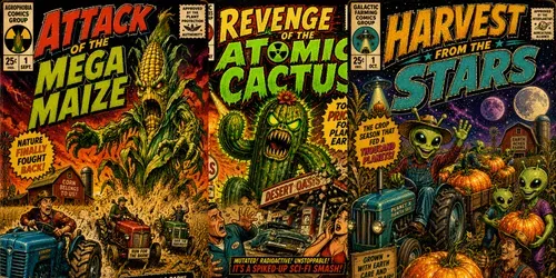 Retro Scifi Comic Covers generated by chatgpt-image