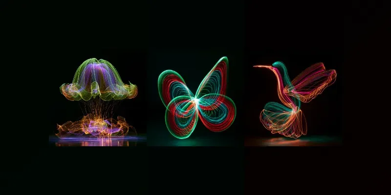 Neon Indoor Light Paintings generated by undefined