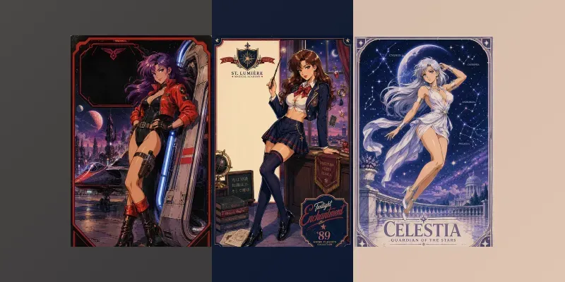 Retro Anime Pinup Poster Generator generated by undefined