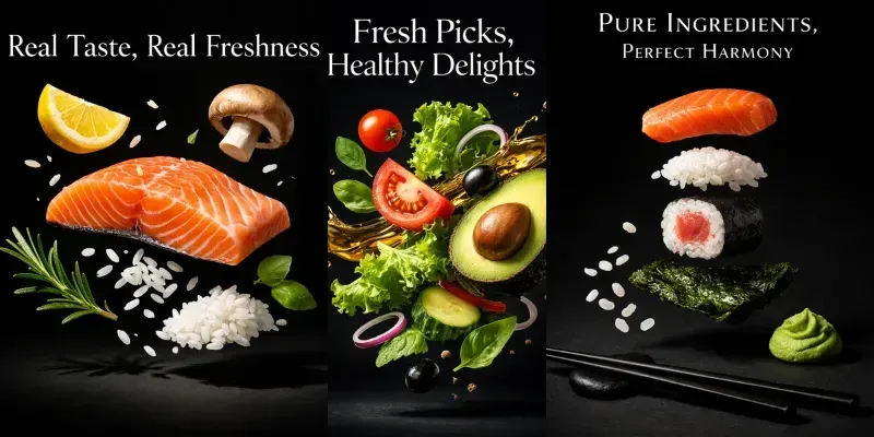 Minimalist Food Ads generated by undefined