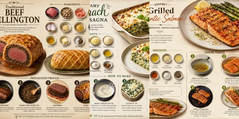 Gourmet Recipe Infographic Generator generated by undefined