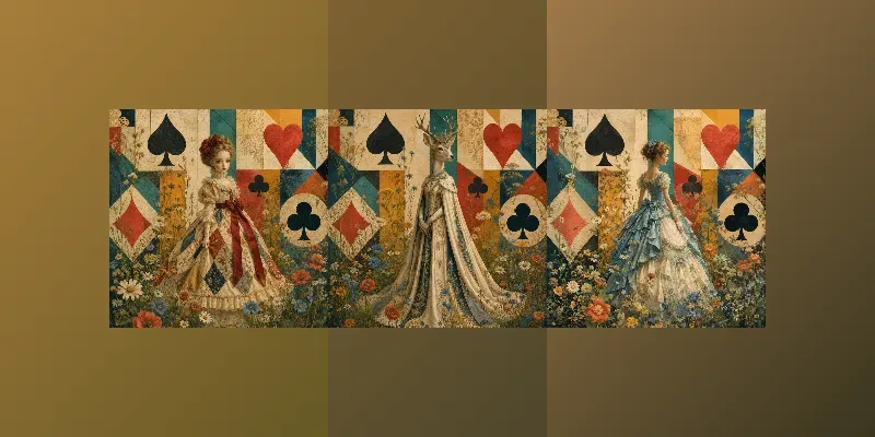 Whimsical Card Garden Portraits generated by undefined