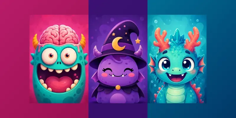 Cute Monster Avatars generated by undefined
