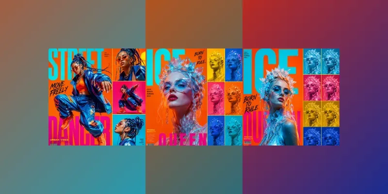Neon Pop Visionaries Bold Editorials generated by undefined
