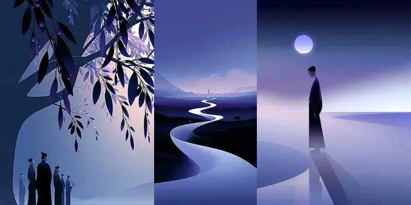 Calm Minimal Gradient Wall Art generated by undefined