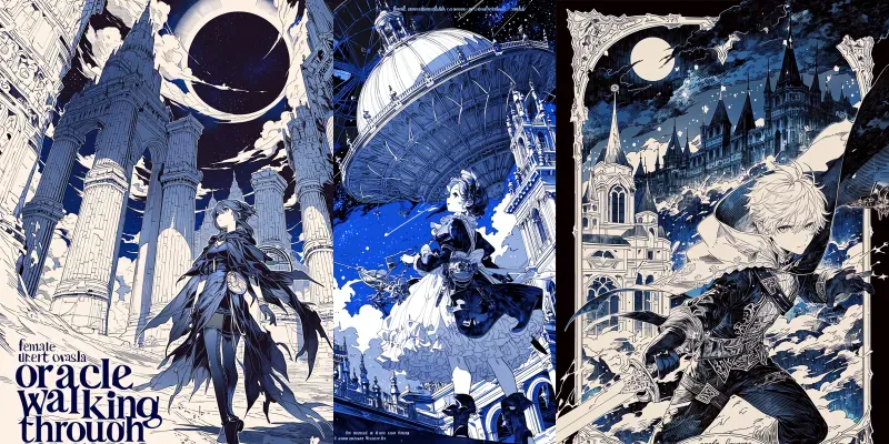 Monochromatic Fantasy Manga Worlds generated by undefined