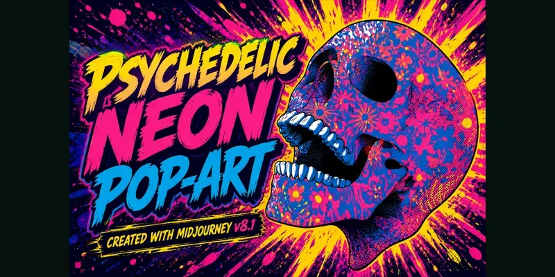 Psychedelic Neon Poparts generated by undefined