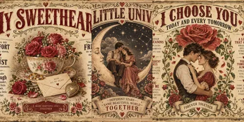 Vintage Romantic Love Posters generated by chatgpt-image