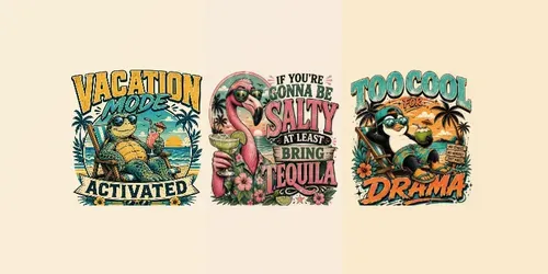 Vintage Salty Animal Tshirts generated by chatgpt-image
