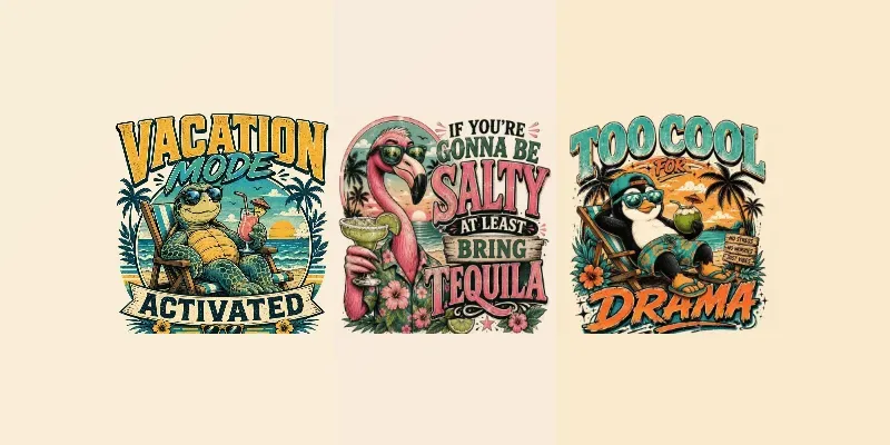 Vintage Salty Animal Tshirts generated by undefined