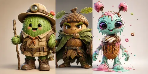 Cute Stylized Creature Packs generated by chatgpt-image