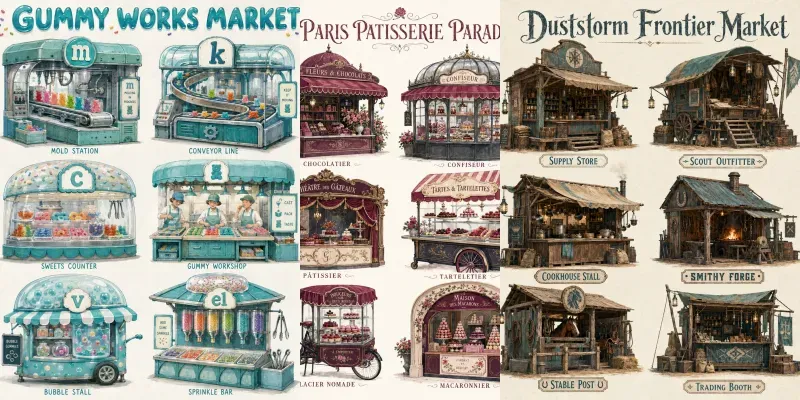 Western Micro Shop Collection Cliparts generated by undefined