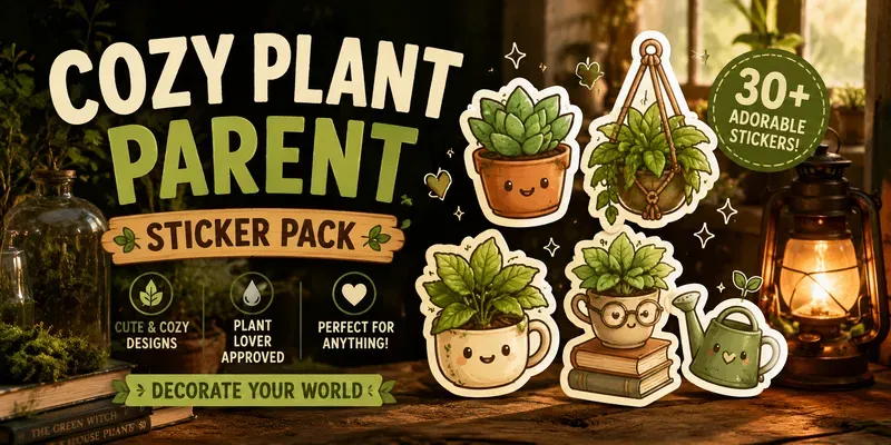 Cozy Plant Parent Sticker Packs generated by undefined