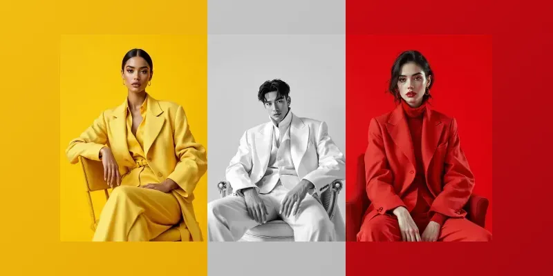 Monochromatic Fashion Model Photos generated by undefined