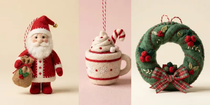 Cozy Felt Christmas Ornaments generated by undefined