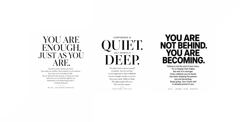 Minimalist Inspirational Quote Posters generated by undefined