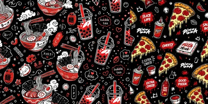 Retro Fast Food Pattern Packs Deluxe generated by undefined
