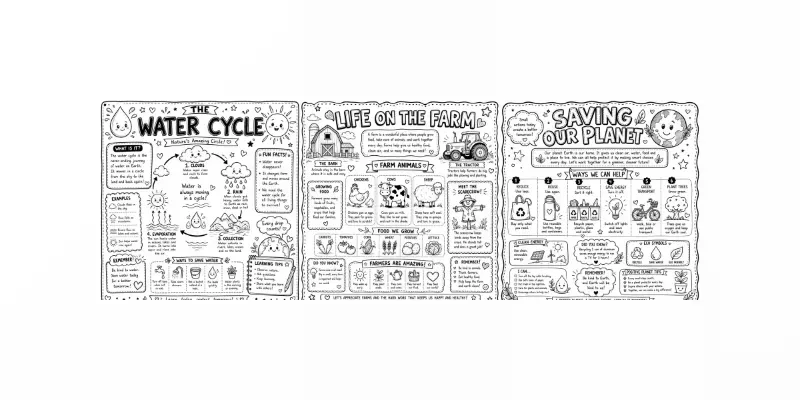 Kids Sketchnote Worksheets generated by undefined