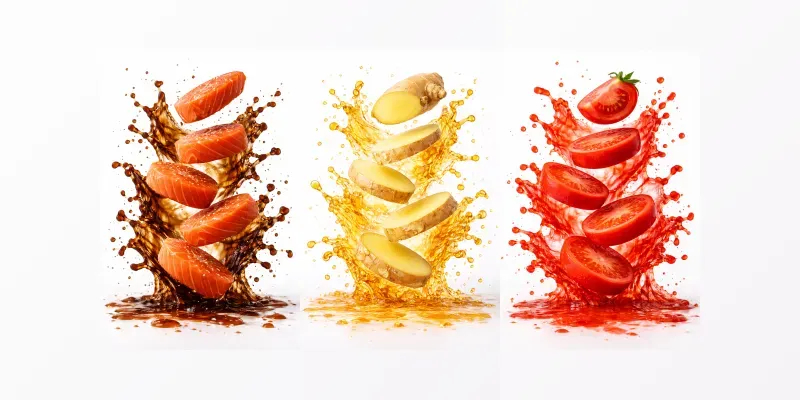 Midair Food Action Photography generated by undefined