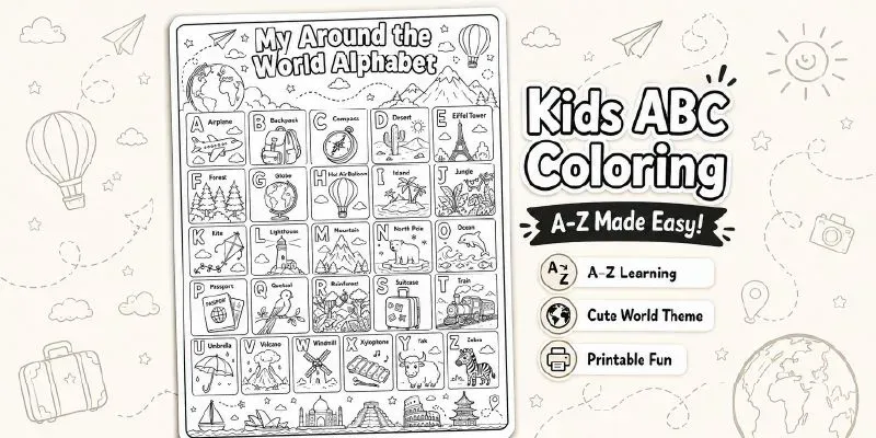 Coloring Book Kids Alphabets generated by undefined