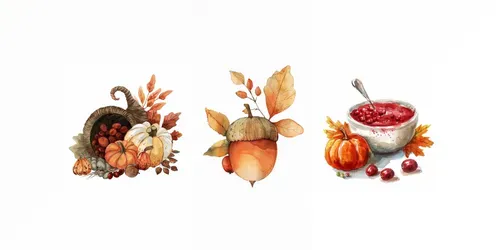 Thanksgiving Clipart Art generated by midjourney