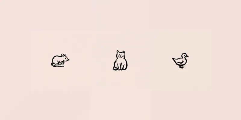 Tiny Little Black Outline Animal Icons generated by undefined