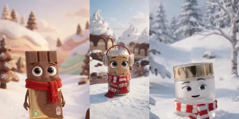 Whimsical 3D Seasonal Product Adventures