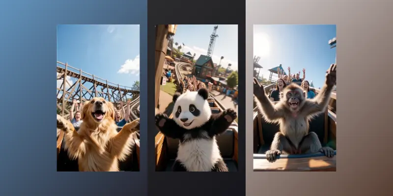 Pov Animal Roller Coaster Videos generated by undefined