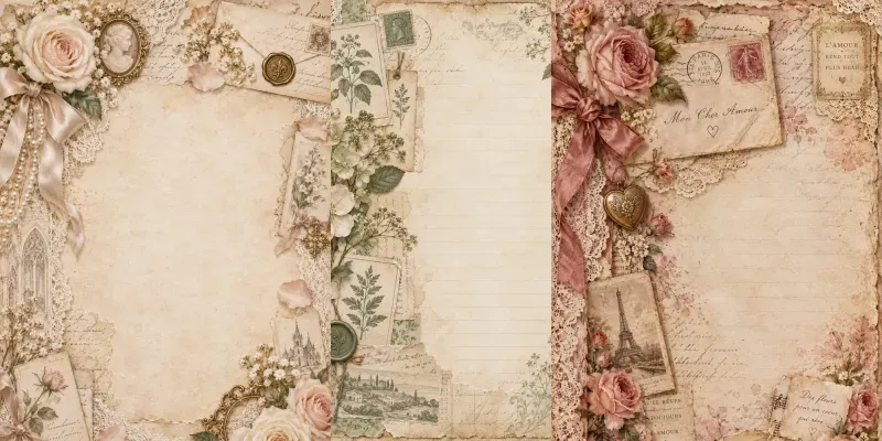 Romantic Junk Journal Page Generator