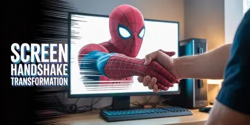 Screen Handshake Transformations generated by grok-video