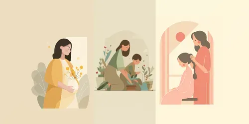 Minimalist Mothers Day Vector Art generated by midjourney