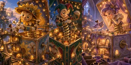 3D Storybook Jackinthebox Worlds generated by chatgpt-image