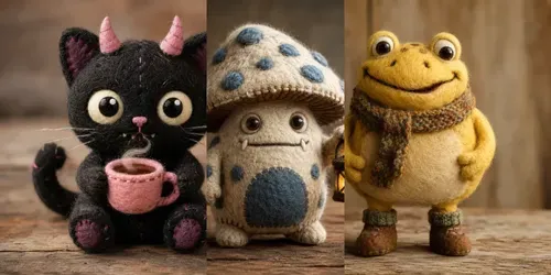 Whimsical Felt Creature Studios generated by chatgpt-image
