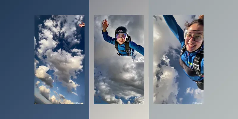Cinematic Pov Skydiving generated by undefined