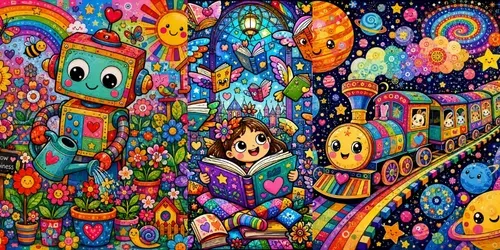 Whimsical Rainbow Pop Dreams generated by chatgpt-image