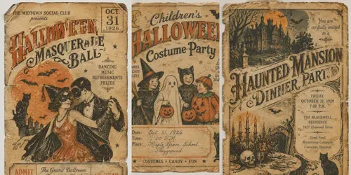 Halloween Invitation Journal Ephemera generated by chatgpt-image